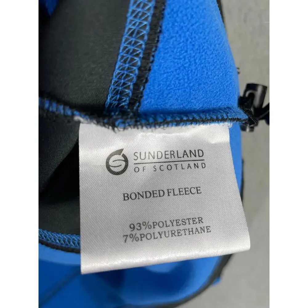 Sunderland of Scotland Royal Dornoch Golf Jacket Black Blue Bonded Fleece XS‎